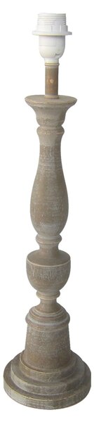 Dřevěná světle hnědá základna Orbis s patinou - Ø 15*59 cm E27 - Clayre & Eef