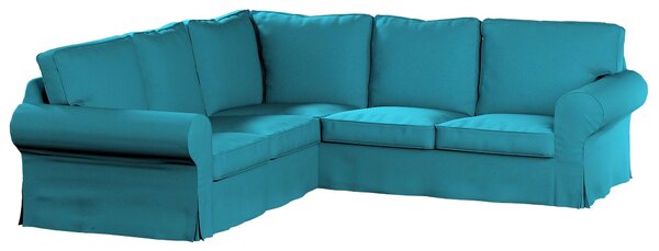 Potah na pohovku IKEA Ektorp rohová barva modrá látka pletený vzor