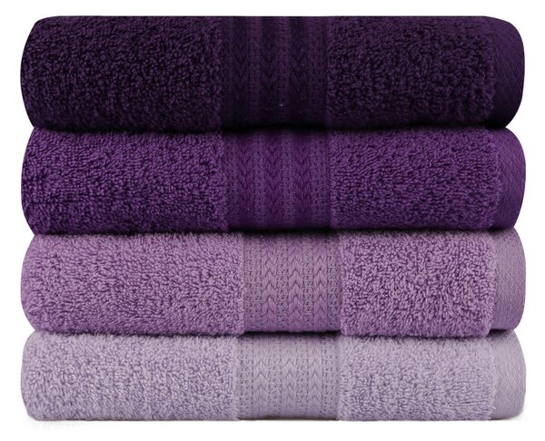SADA RUČNÍKŮ, 50/90 cm, fialová, purpurová, šeříková - Ručníky, Online Only