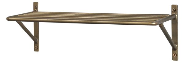Bronzová antik nástěnná kovová polička Simon - 32*13*11cm - Chic Antique