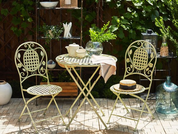 Bistro stolek BIVIO 70 cm 70 cm Kov Světle zelená
