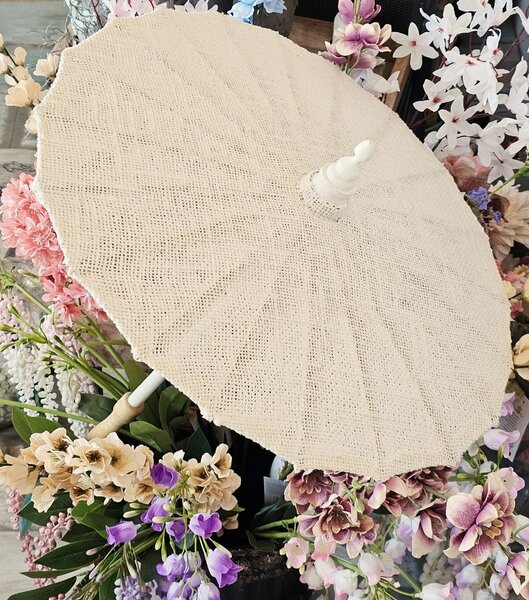 Dřevěný slunečník do ruky Tumanggal - Ø47*57cm - J-Line by Jolipa