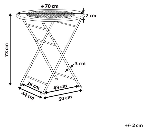 Bistro stolek BIVIO 70 cm 70 cm Kov Světle zelená