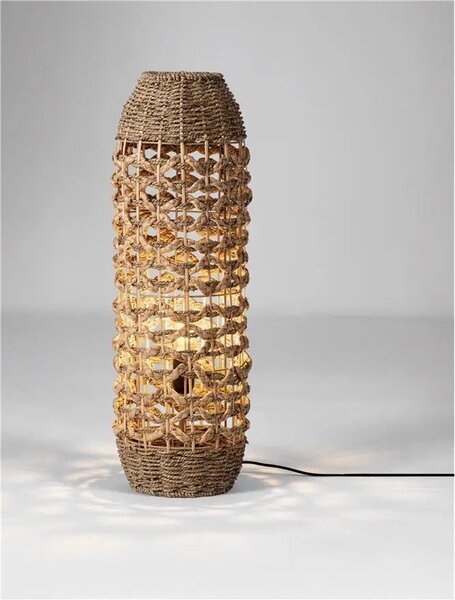 Designová stojací lampa Elma – Hnědá