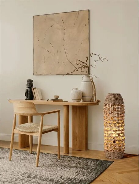 Designová stojací lampa Elma – Hnědá