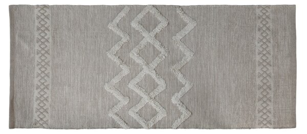 Béžový bavlněný koberec s ornamenty Rug pattern - 70*150 cm - Chic Antique