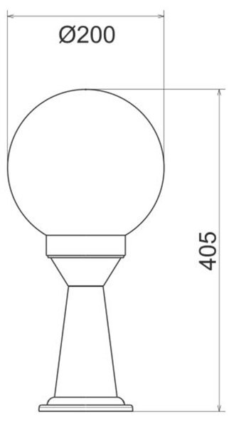 ACA Lighting Garden lantern venkovní stojanové svítidlo PLGM3B