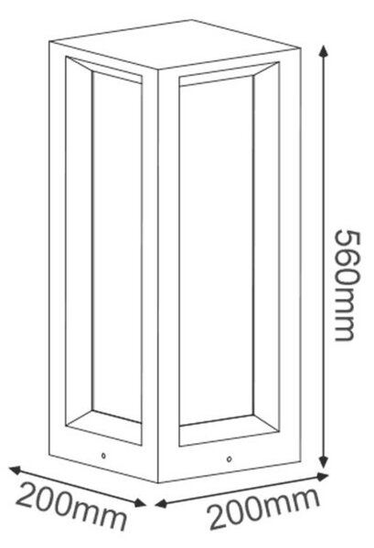 ACA Lighting Garden Pole venkovní svítidlo MK039B-560
