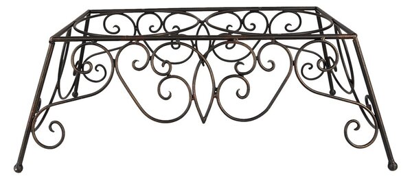 Velké hnědé kovové misky pro psa nebo kočku - 46*26*16 cm / 2x2000 ml - Clayre & Eef