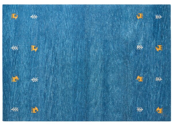 Koberec CALTI Tmavě modrá 160 x 230 cm Gabbeh Vlna