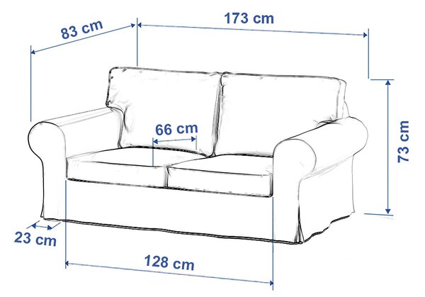Potah na pohovku IKEA Ektorp 2-místná, nerozkládací barva béžová látka lesklé, sametová