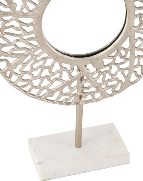 Champagne stolní zrcadlo na mramorovém podstavci Coral - 34*10*50 cm - J-Line by Jolipa