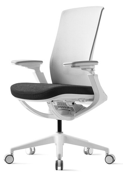 Kancelářská ergonomická židle ROLY WHITE - síťovina Černá