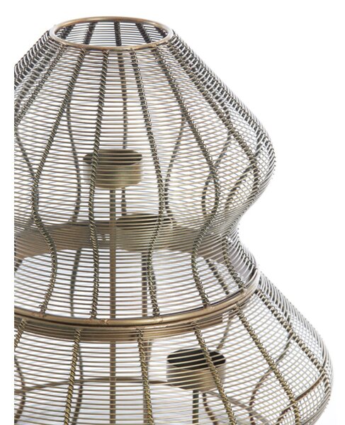 Bronzový antik kovový svícen vánoční stromek na 5 svíček Tree - Ø 38*50 cm - Light & Living
