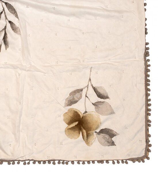 Bílý přehoz na postel a 2x povlak na polštář Flower Bulb - 230*250 cm / 50*70 cm - Clayre & Eef