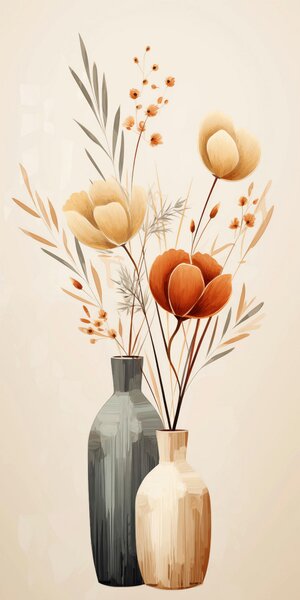 MALBA NA PLÁTNĚ, zátiší, 20/40 cm Euroart - Obrazy na plátně