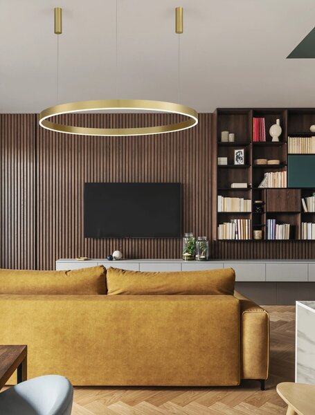 LED lustr Motif 120 zlaté stmívatelné – Zlatá