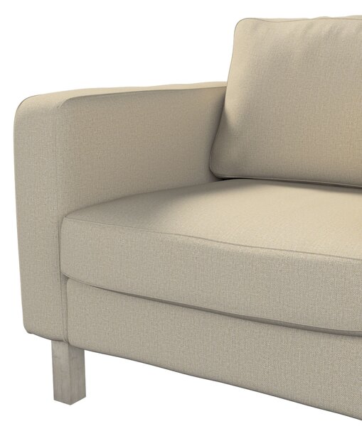 Potah na křeslo IKEA Karlstad, krátký barva béžová látka pletený vzor