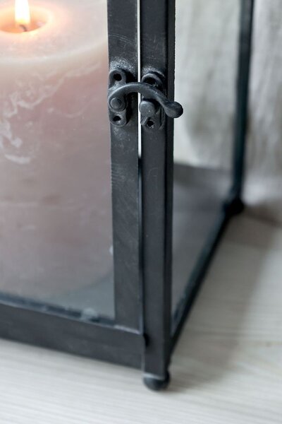 Granitová antik kovová lucerna Rivvo - 18*19*45 cm - Chic Antique