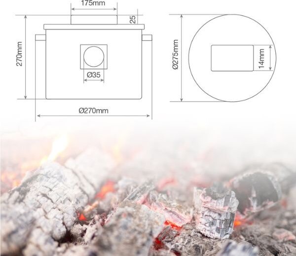 Vysavač na popel GSC 10l, 800W, 80 dB, akční rádius 2,8m, sání i foukání, 3 roky záruka