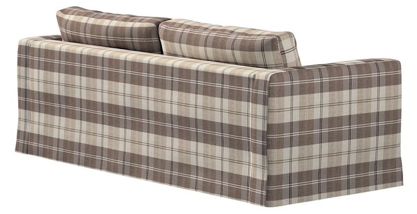 Potah na pohovku IKEA Karlstad 3-místná, nerozkládací, dlouhý barva béžová látka pletený vzor, vzorované