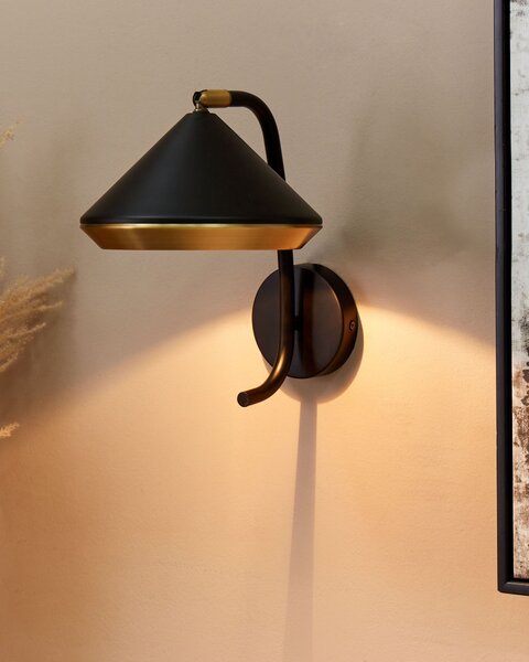 Bodová lampa MOKVI Černá Kov Nastavitelná