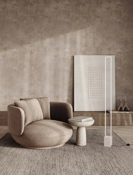 Moderní stojací lampa Lithos Bílá