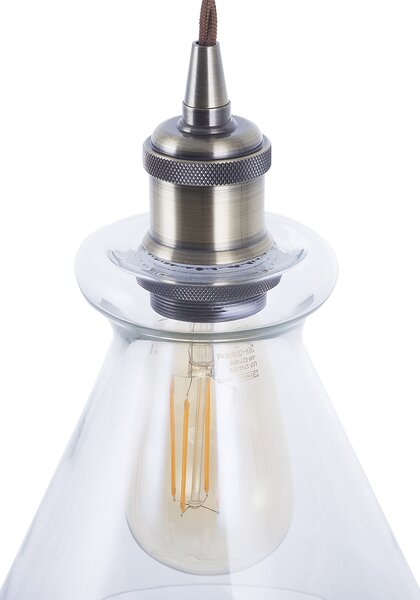 Závěsná lampa BERGANTES Sklo Průhledná