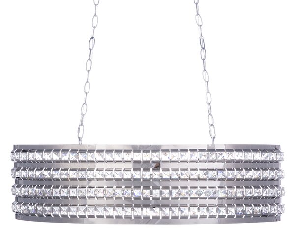 Závěsná lampa CAVONE Křišťál Stříbrná