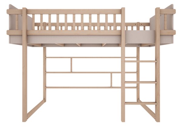 Dětská zvýšená postel BASIC se žebříkem 90x200 cm - Kašmírová