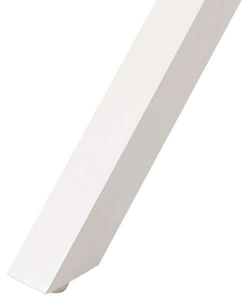 Rozkládací zahradní jídelní stůl FANES 184/242 cm 90 cm Kov Bílá