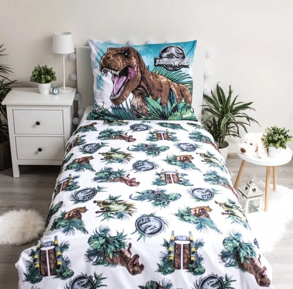 Svítící bavlněné povlečení JURASSIC WORLD ROAR barevné Rozměr povlečení: 70 x 90 cm | 140 x 200 cm