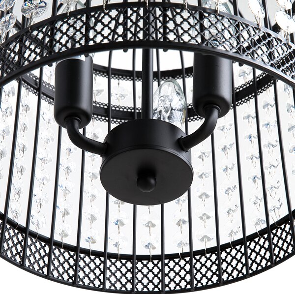 Závěsná lampa CELON Kov Černá