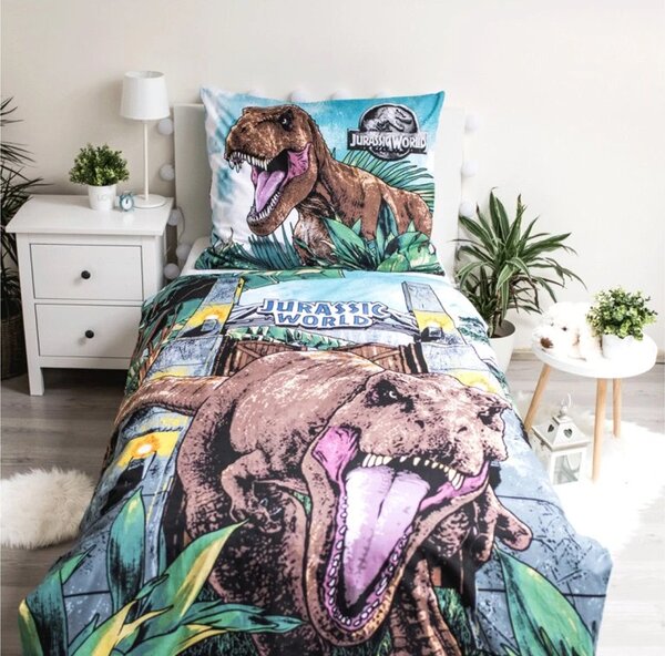 Svítící bavlněné povlečení JURASSIC WORLD ROAR barevné Rozměr povlečení: 70 x 90 cm | 140 x 200 cm