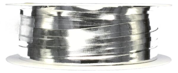 Stuha vázací METALLRAFFIA stříbrná lesklá 5 m
