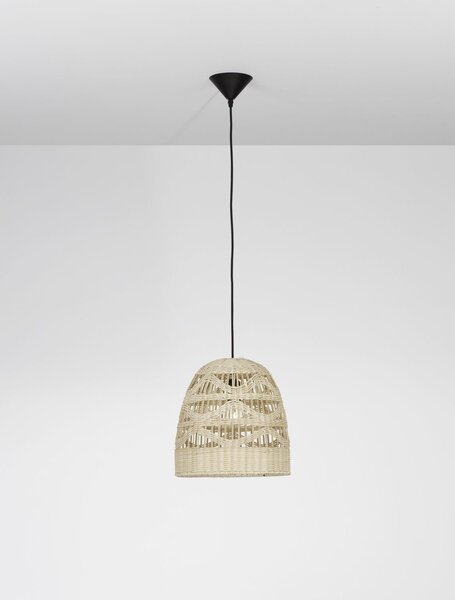 Nova Luce Závěsné svítidlo MARLO přírodní ratan, 30cm, E27 1x12W