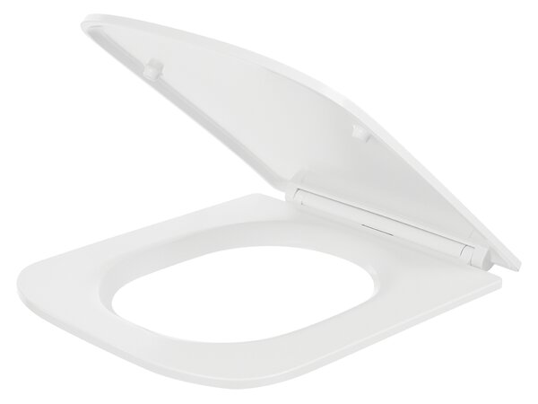Laveo Kvadrato, WC sedátko 428x362 mm, soft-close, duroplast, bílá lesklá, LAV-ADA_600K