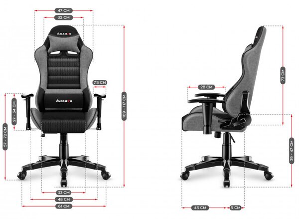 Dětská herní židle Ranger - 6.0 šedá mesh