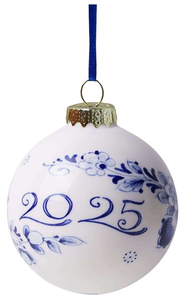 Heinen Delfts Blauw Porcelánová ozdoba Christmas Ball 2025 - 7 cm HDB113