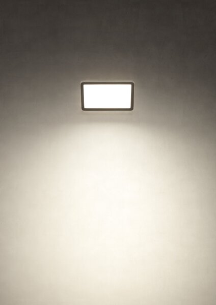 Redo 90244 Flux, tmavě šedý venkovní reflektor LED 50W 3000K, 30,5 x 19,5 cm