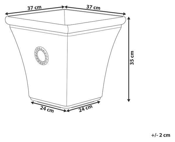 Květináč ELATEIA 37 cm Bílá