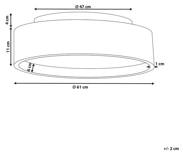 LED stropní lampa DAWEI Kov Světle hnědá