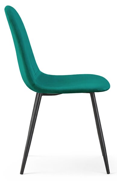 Ak furniture Sada 2 ks jídelních židlí Lumo lahvově zelená