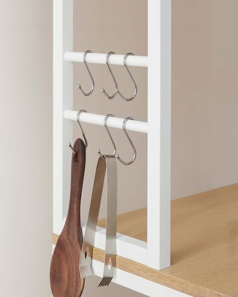 SONGMICS Kuchyňský regál Vasagle CUSTOM 167 cm bílý/hnědý