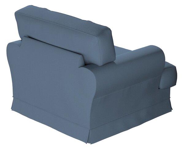 Potah na křeslo IKEA Ekeskog barva modrá látka pletený vzor