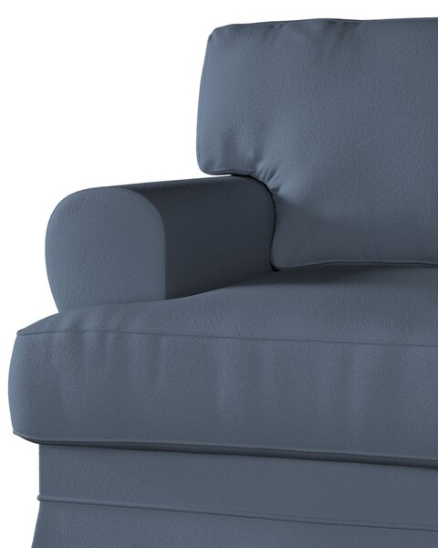 Potah na křeslo IKEA Ekeskog barva modrá látka pletený vzor