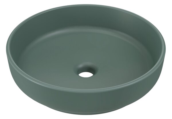 Comad Keramické umyvadlo na desku RIVER 1 FOREST GREEN MATT UN 40, zelená