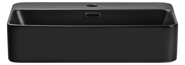 Comad Keramické umyvadlo na desku TRUST 2 BLACK, černá mat