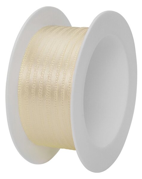 Saténová stuha krémová 3mm x 5m ( 3,- Kč/m)