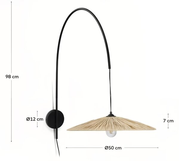 Přírodní nástěnné světlo Kave Home Rosella